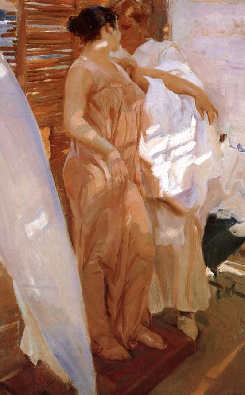 Joaquin Sorolla Pink frock oil painting picture